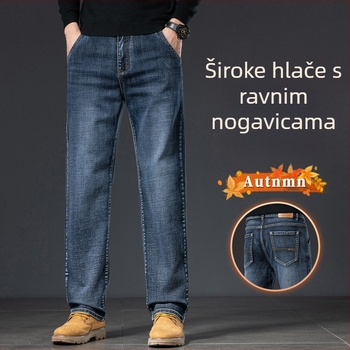 Traperice od pamuka-stretch denima, tapered kroj, srednji pojas, zatvarač, uske ravne nogavice