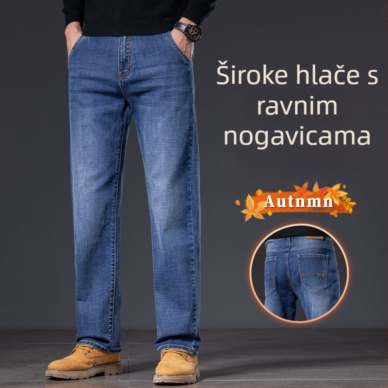 Traperice od pamuka-stretch denima, tapered kroj, srednji pojas, zatvarač, uske ravne nogavice