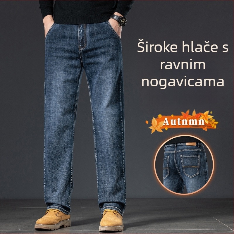 Traperice od pamuka-stretch denima, tapered kroj, srednji pojas, zatvarač, uske ravne nogavice