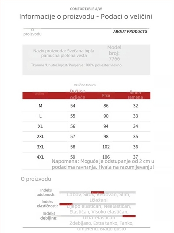 Ženska vest s pamuk punjenjem; poliester tkanina; prugasti/karirani uzorak; okrugli ovratnik; kopčanje s kopčama