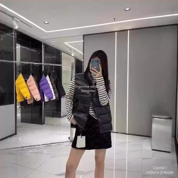 Down jakna s kapuljom i krznenim ovratnikom | bijelo pačje perje 301–350 g | poliester tkanina