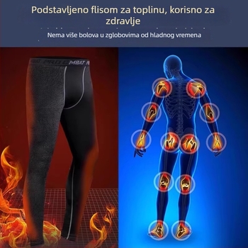 Ženske zimske trening hlače s toplom fleece podstavom, visoke elastičnosti, tijesne, brzo se suše, za trčanje, atletiku, badminton i košarku