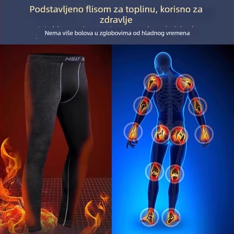 Ženske zimske trening hlače s toplom fleece podstavom, visoke elastičnosti, tijesne, brzo se suše, za trčanje, atletiku, badminton i košarku
