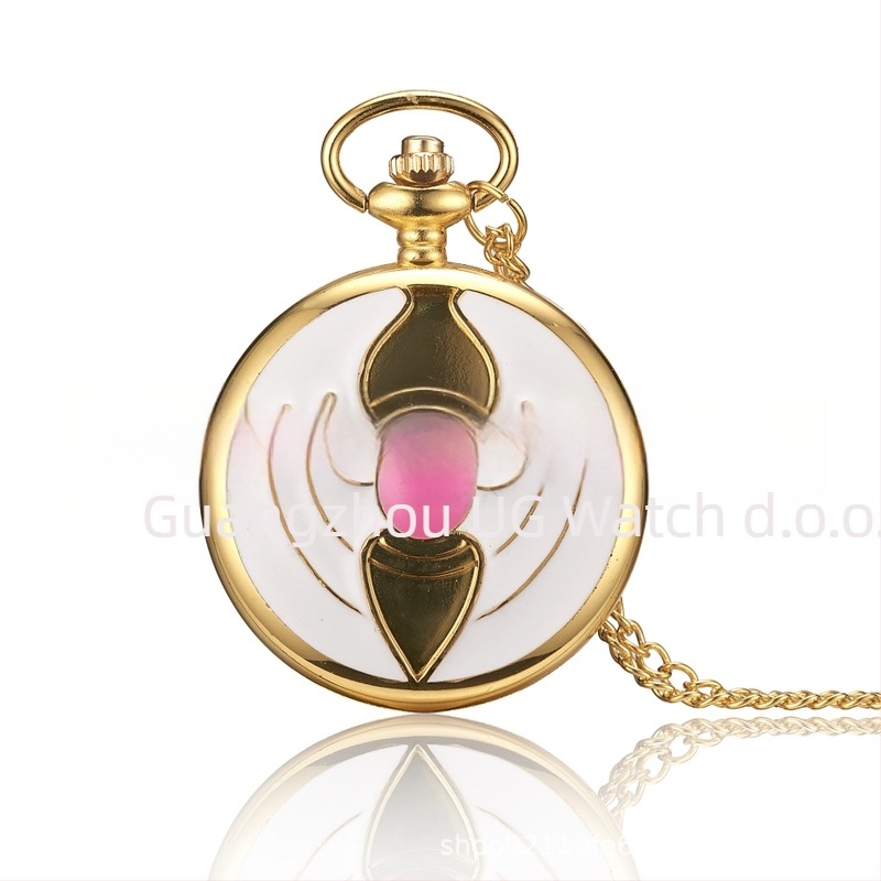Varied Sakura Love Gem Girls džepni sat-naušnica, kvarcni pogon 68, kućište od cinka zlitine, plastično staklo, svjetsko vrijeme, 24-satna indikacija, model 1051