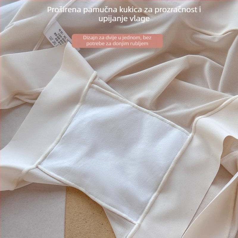 Ženske sigurnosne hlače, srednji struk, dizajn blok boja, glavni materijal 82,9% najlon/poliamid, podstavljena prepona 100% pamuk