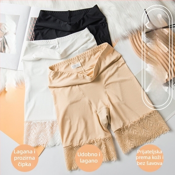 Ženske Capri legice od Ice Silk, visok pojas, bezšivne, prozračne, ultra tanke, zaštita od prozirnosti