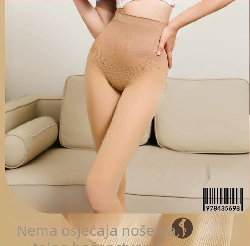 Ženske tajice za jesen-zimu s fleece podstavom, crne sjajne 500D, oblikovanje nogu i podizanje stražnjice