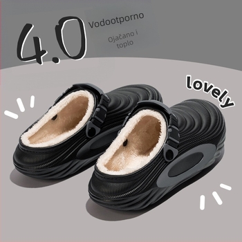Unisex pamučne papuče za dom, debela toplа potplat, pliš unutarnja, EVA protuklizna potplata, niski gornji dio, zimsko-jesenski model