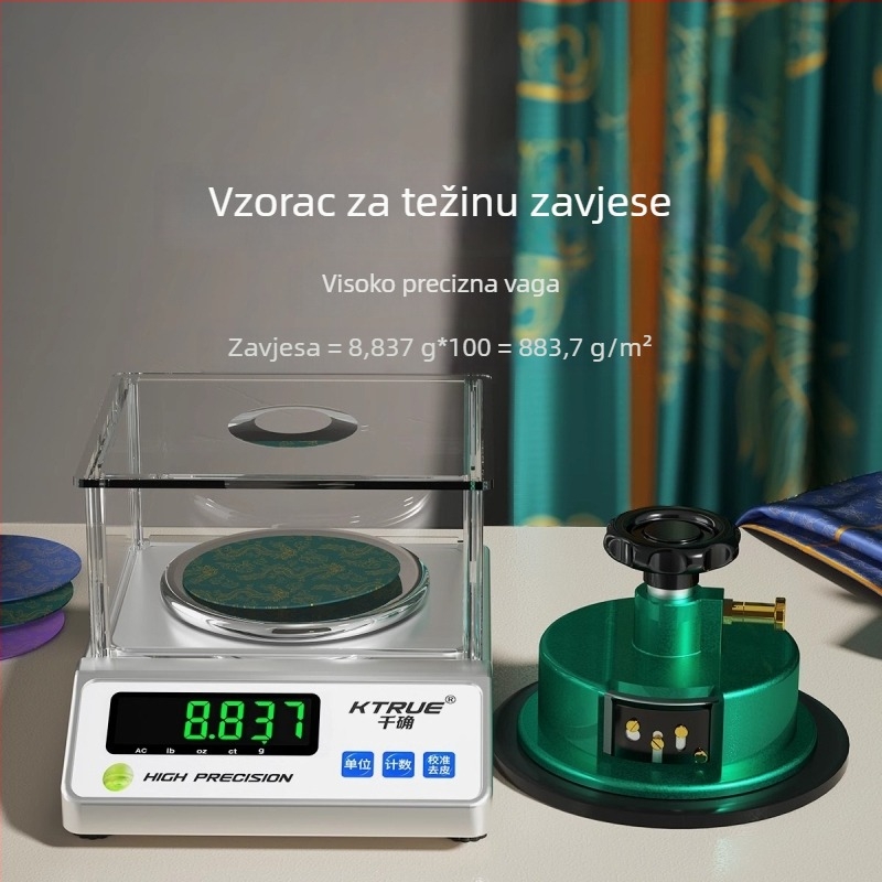 Qianque Tekstilna Elektronička Vaga za Mjerenje Težine Tkanina, Papira i Kartona — Model Jewelry scale