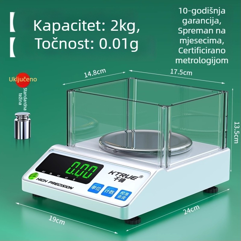 Elektronička vaga za tekstil za mjerenje tkanina, uzorak u gramima, disk vage – Qianque Jewelry Scale