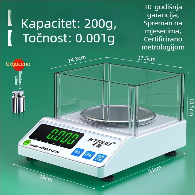 Elektronička vaga za tekstil za mjerenje tkanina, uzorak u gramima, disk vage – Qianque Jewelry Scale