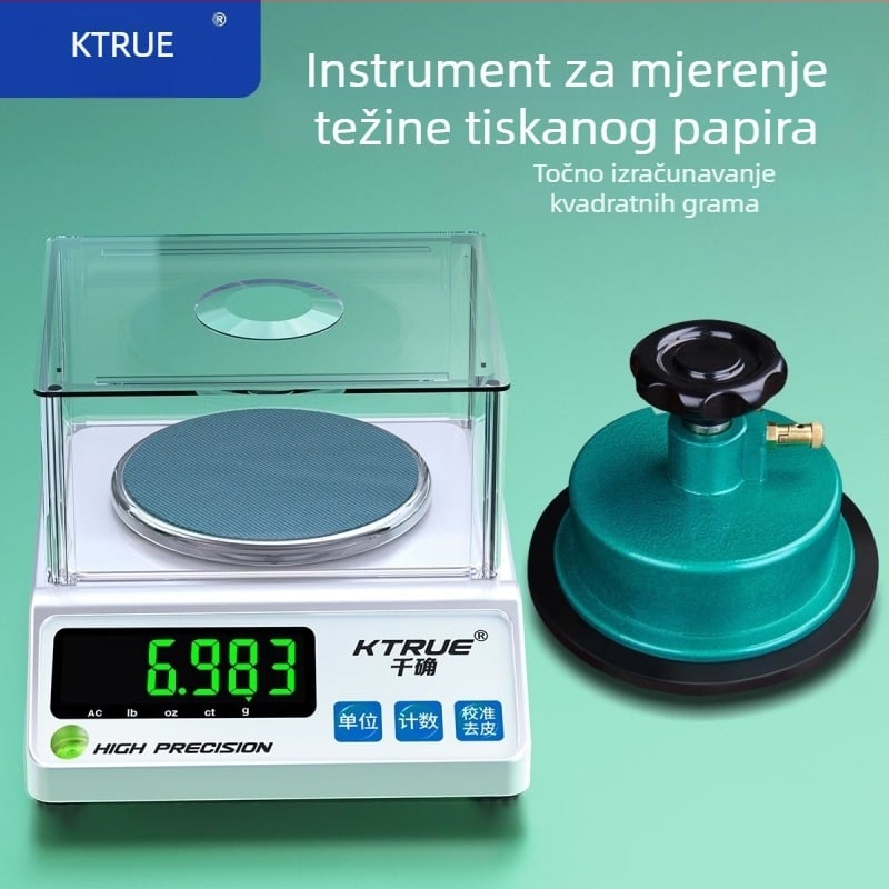 Elektronička vaga za nakit, brenda Qianque, model Jewelry scale; za mjerenje tekstila i tkanina, papir i karton; uzorkovanje u gramima; disk za perje