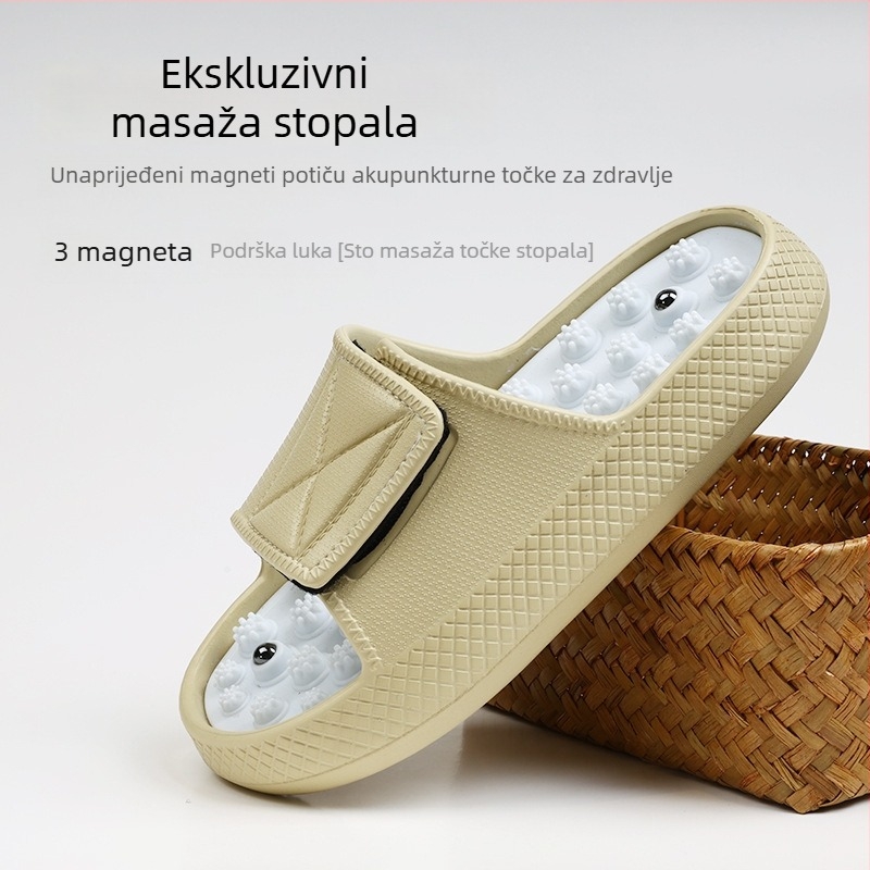 Muške EVA papuče s akupresijskim pločom – opuštene ljetne sandale za plažu, gornji EVA, potplat EVA, injekcijsko oblikovanje, težina 380 g, proljeće 2025