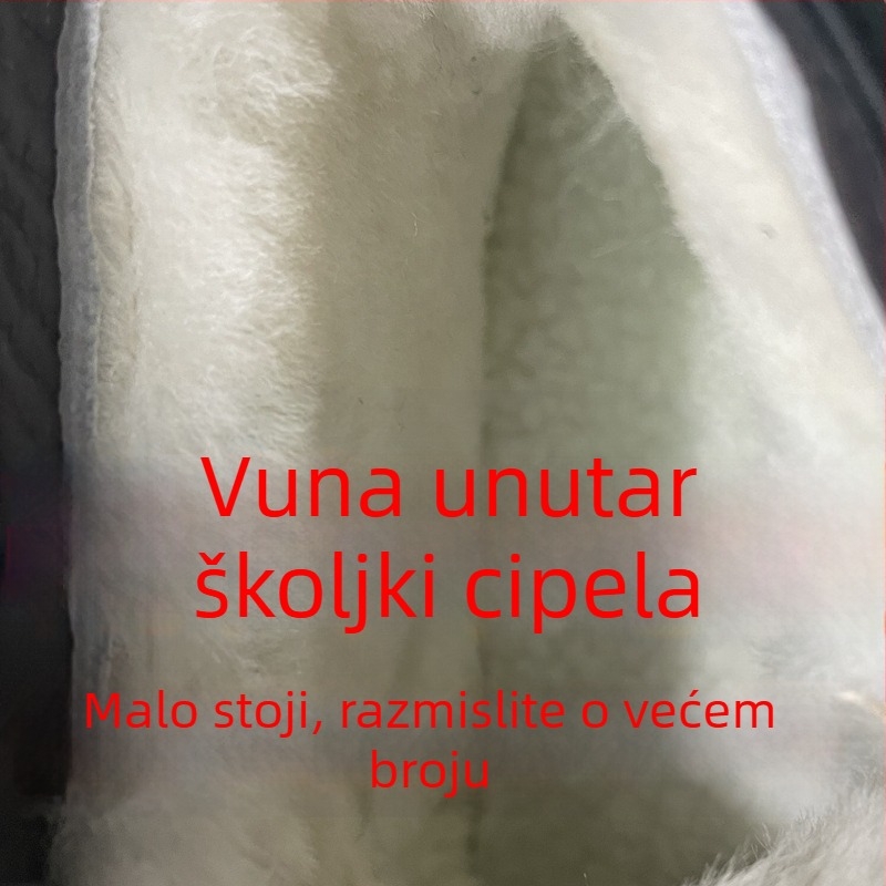 Zimske ženske kratke čizme od prave kože, vunena podstava, bočni zip, ploska peta, potplat s tehnologijom ubrizgavanja