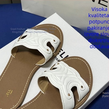 Ženske ravne sandale inspirirane Arc de Triomphe, PVC gornji dio, PVC potplat, prozračan, debljina potplata 0–3 cm, ravna peta