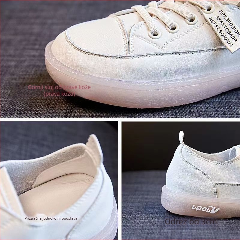 Ženske slip-on cipele od prave kože – prozračna mreža u unutrašnjosti, niski đon 1–3 cm, ulošak od prirodne kože