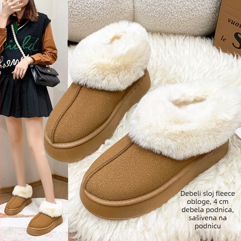 Snježne čizme, tople, protuklizni potplat, gornji dio od umjetnog pliša, gumeni potplat