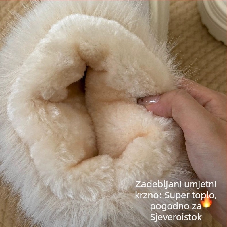 Ženske zimske čizme s povećanjem visine od 5 cm, nošenje na tri načina, gornji dio od nubuka (semiš), gumeni potplat, unutarnja umjetna krzna, niski kroj