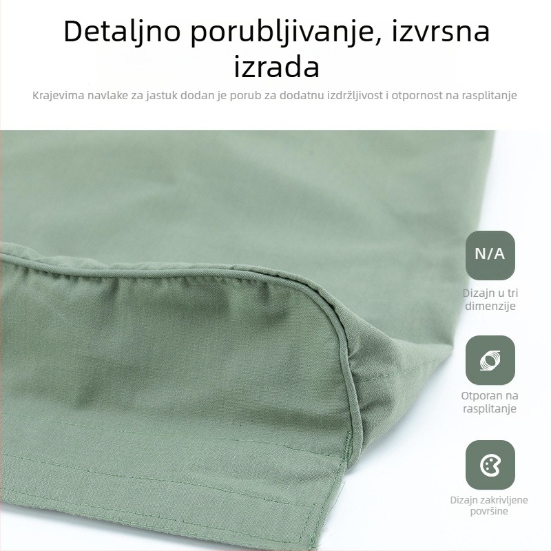 Jastučnica za trening u vojnozelene boji, maslinasto zelena standardna jastučnica, za dom, tamno plava i plamena plava, jednodijelna jastučnica