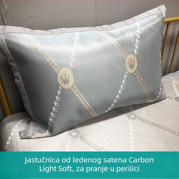 Jastučnica — Poliester (91–95%), Jacquard tkanje, bojanje vlakana (yarn-dyed), digitalni tisak