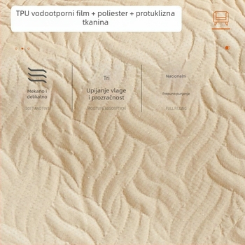 Absorberajući quilted prekrivač za krevet, protuklizni, jednobojan, od poliestera, trodijelni set: prekrivač, prilagođena plahta i podmetač za urin, svijetlo siva