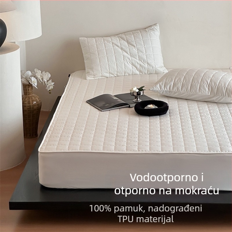 MSY 100% pamuk kvilti prekrivač za krevet, reaktivno bojenje, uzorak pruga/monofoni/geometrijski, 60 niti, težina 2,0–2,5 kg