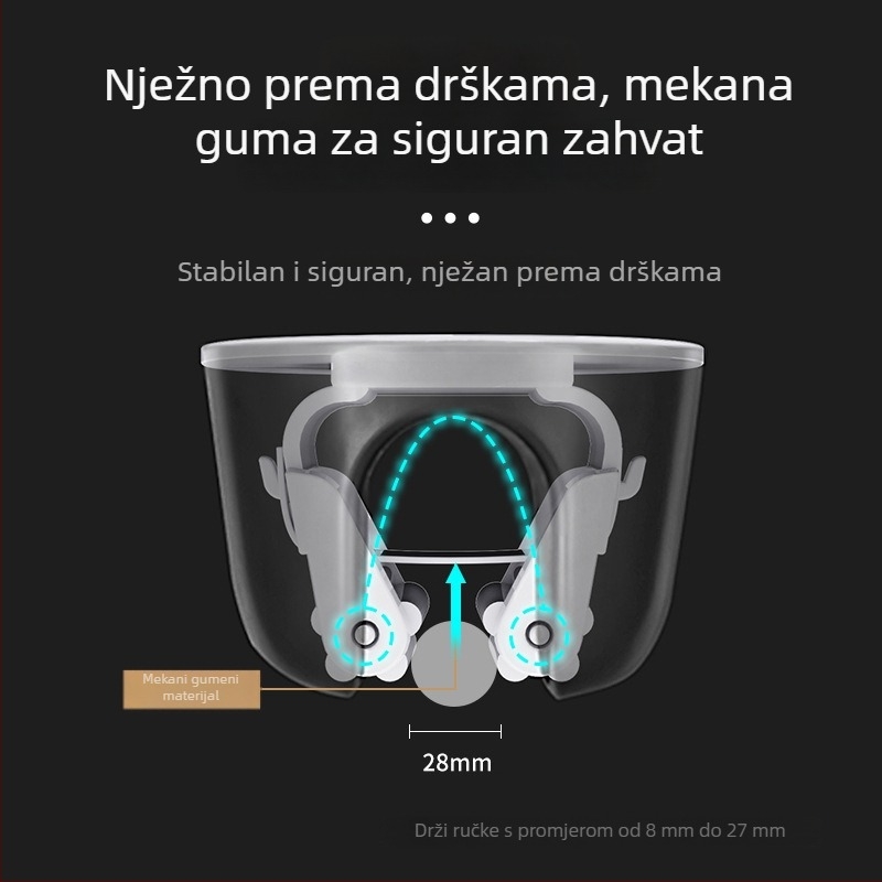 Nordijski držač za mop i metlu, zidni bez bušenja, za kupaonicu i studentski dom, ABS, težina 80, elektroplakirani završetak, svijetli luksuz