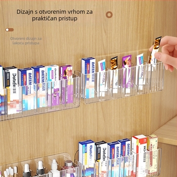 Zidna kutija za masti, PET materijal, 8 pretinaca, otporna na prašinu, montaža bez bušenja