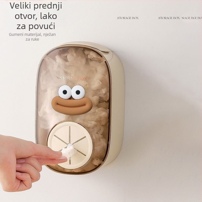 Zidna plastična kutija za pohranu plastične folije u kuhinji — bez bušenja, crtić uzorak, pohrana