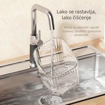 Zidni koš za skladištenje luka, đumbira i češnjaka, od plastike, bez ugradnje