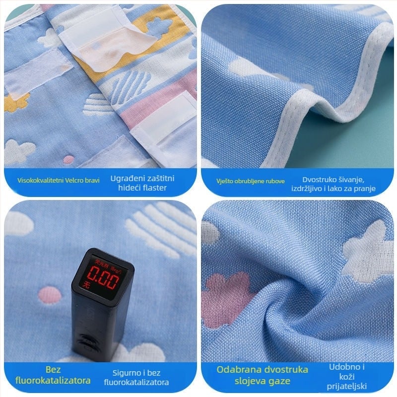 Dječja pokrivač za trbuh – 100% pamuk, tanak za proljeće-ljeto, štiti od hladnoće i sprječava otkrivanje tijekom spavanja