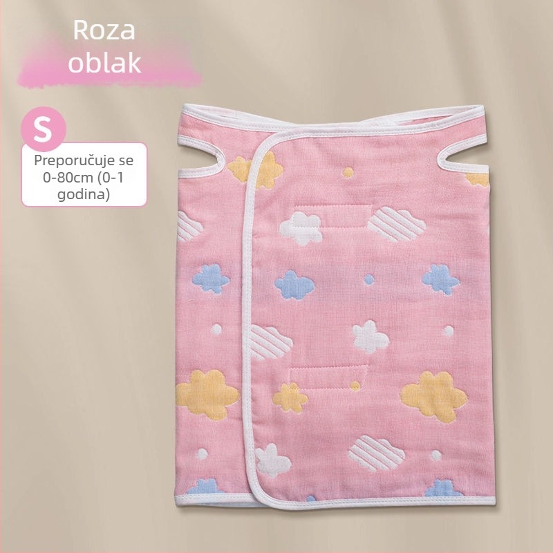 Dječja pokrivač za trbuh – 100% pamuk, tanak za proljeće-ljeto, štiti od hladnoće i sprječava otkrivanje tijekom spavanja