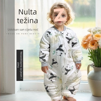 Dječji spavaći vreć s podijeljenim nogama, debeli dvostruki sloj pamuka, za sve sezone