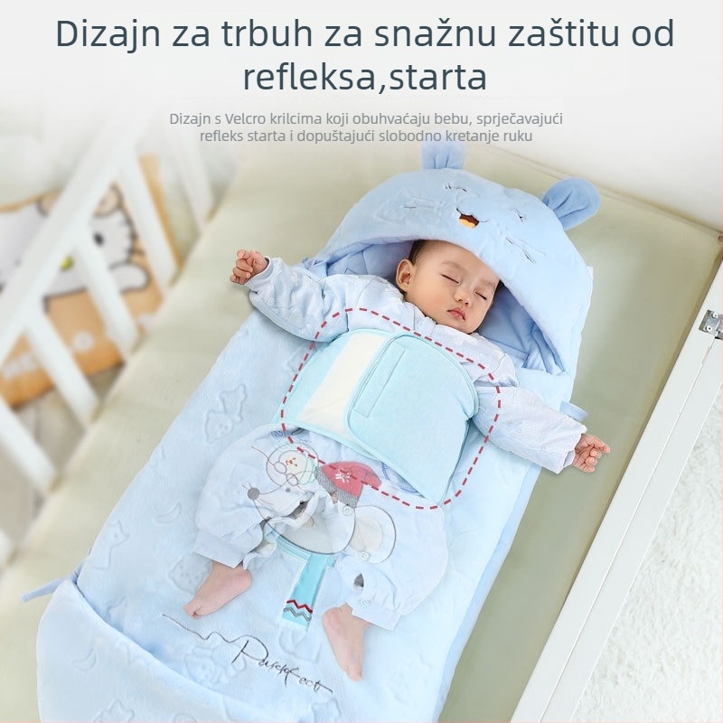 BDL Bidole Dječji spavaći vreć za novorođenčad (0-1 godina), flanel materijal, podstava 95% pamuk, punilo poliester, stil envelope, jesen-zima, uzorak crtani