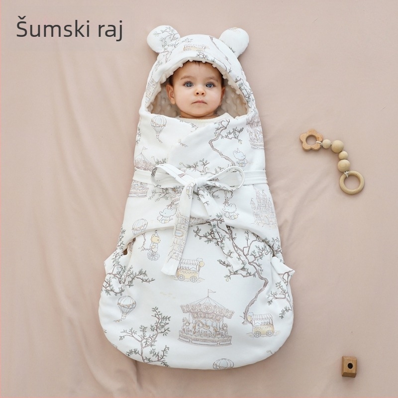 Dječji zimski spavaći vreć, 3 u 1, 100% pamuk, kokonski stil, konstantna temperatura