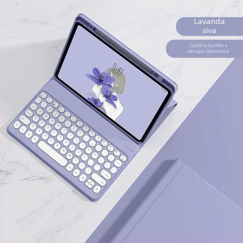 Futrola za iPad s ugrađenim Bluetooth tipkovnicom i zaštitom, magnetsko zaključavanje i pretinica za olovku; kompatibilno s iPad Mini 6, iPad Air 4/5 i iPad Pro 11