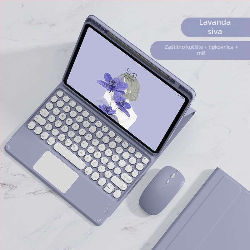 Futrola za iPad s ugrađenim Bluetooth tipkovnicom i zaštitom, magnetsko zaključavanje i pretinica za olovku; kompatibilno s iPad Mini 6, iPad Air 4/5 i iPad Pro 11
