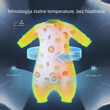 Card Partner Dječji spavaći vreć s podijeljenim nogama, dvostruki sloj pamuka, tkanina od čiste pamuka, punilo od pamuka, proljeće–jesen