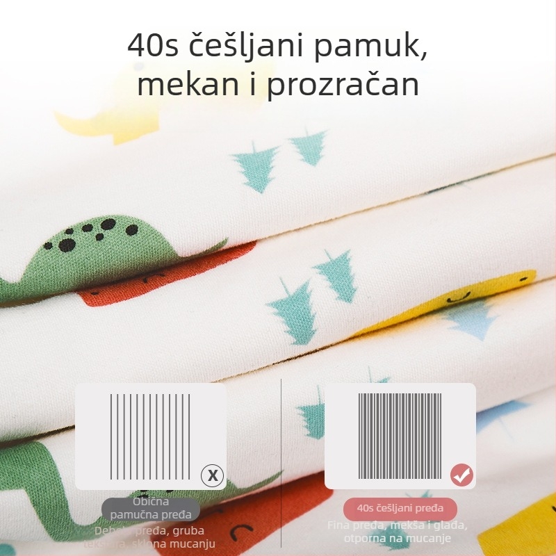 Dječja vreća za spavanje s rukavima, debela za sve sezone, pamuk, antibakterijska, regulacija temperature, odvlaživanje vlage, motiv crtani