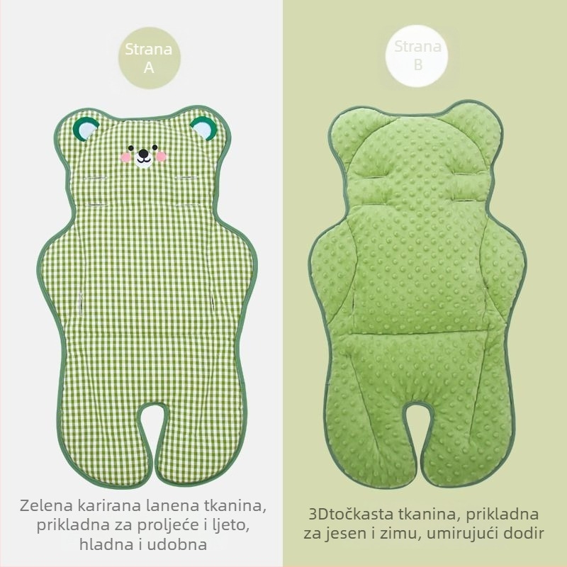 Jastučić za kolica za bebu — pamukasti jastuk, kategorija Mat, bez prilagodbe
