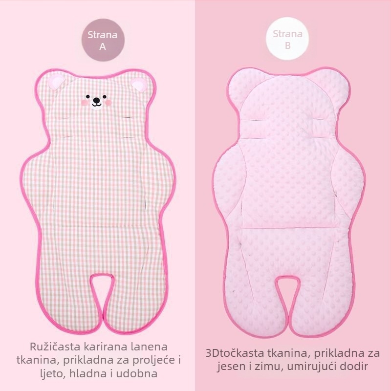 Jastučić za kolica za bebu — pamukasti jastuk, kategorija Mat, bez prilagodbe