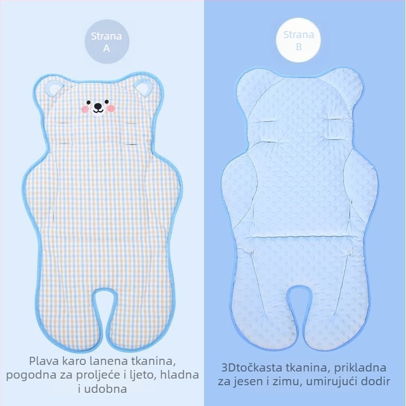 Jastučić za kolica za bebu — pamukasti jastuk, kategorija Mat, bez prilagodbe
