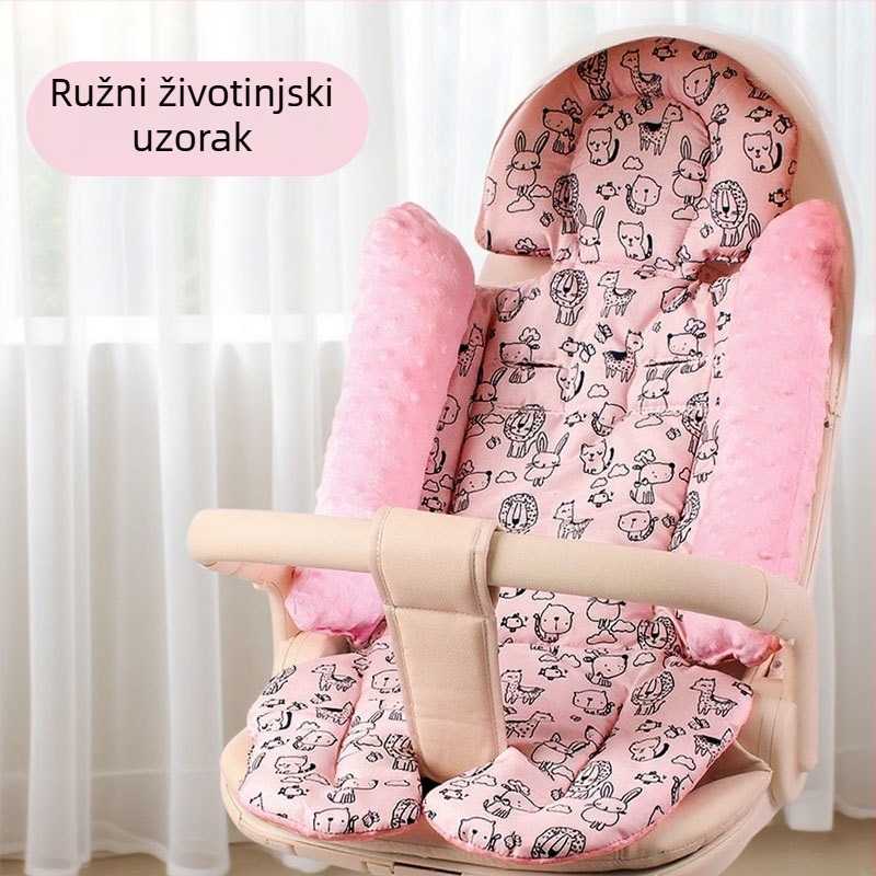 Pamukasta podloga za sjedalo kolica i dječji stol za hranjenje, protuklizna, za uzrast 0–4 godina