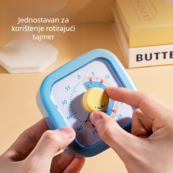 Vizualni timer za djecu s crtić dizajnom, ABS kućište, alarmni sat za učenje i domaće zadaće