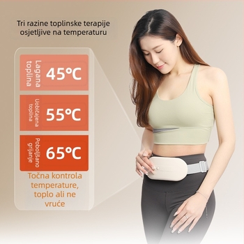 Pojas za masažu struka s infracrvenim zagrijavanjem i višepunktnom vibracijom, model LSP-1, punjiv, tajmer, temperatura 45-65°C