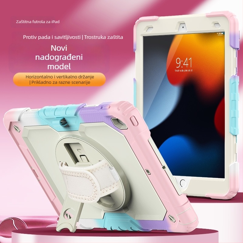 Apple iPad silikonska zaštita kućišta – otporna na udarce, otporna na otiske prstiju, s imprintom, kompatibilna s iPad