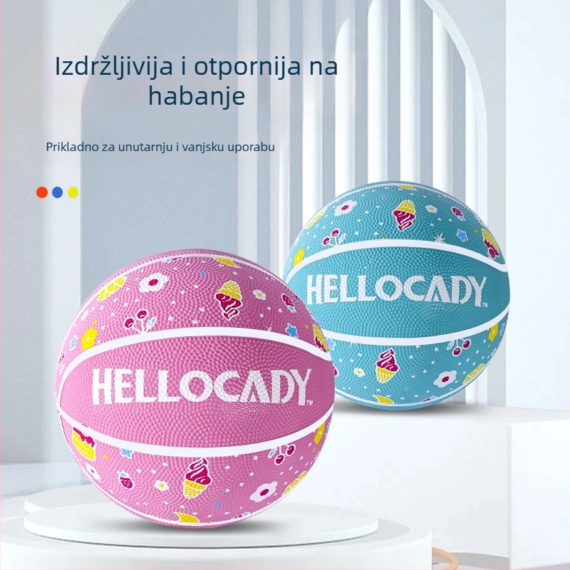 Dječja košarkaška lopta veličine 4 i 5, otporna na habanje, gumena, za djecu, vrtić i osnovna škola, crtani dizajn