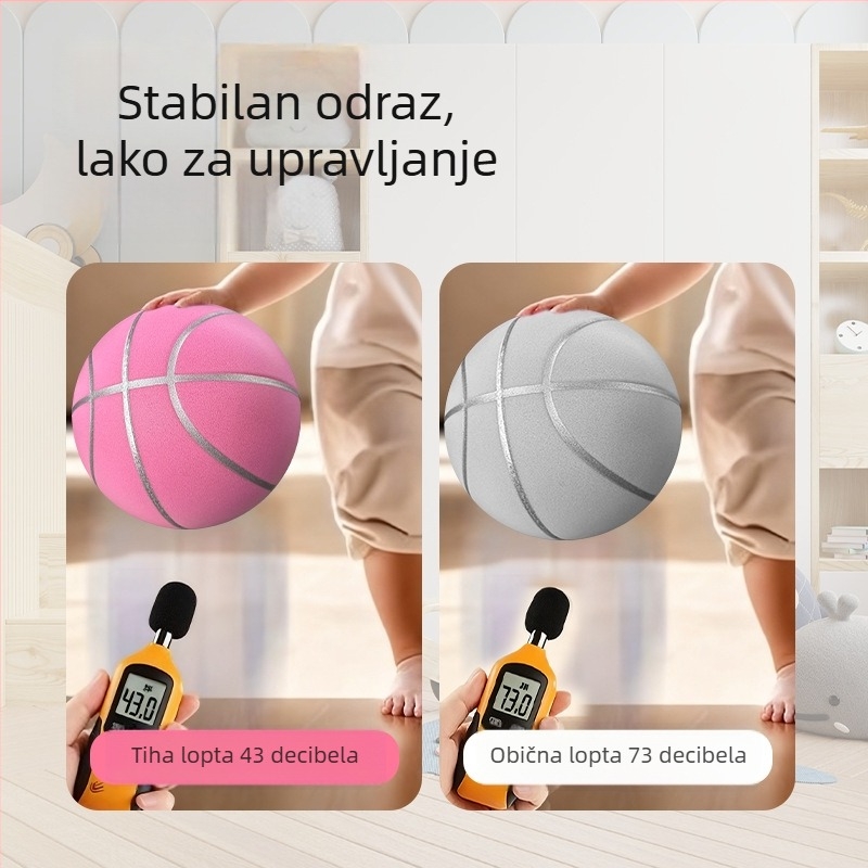ABCA unutarnja tiha trening košarkaška lopta – 1:1 kopija, visok odraz, PU materijal, ispis logotipa, prilagodba