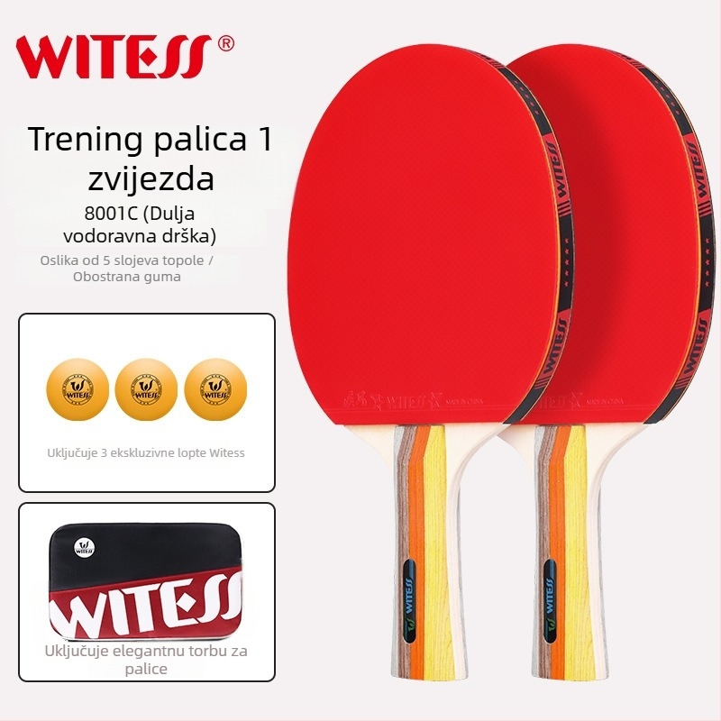 Witess/eyemaker stolnoteniska palica za djecu i početnike, ploča od topole, ljepilo guma, način udarca: direktni udar, nacionalni standard