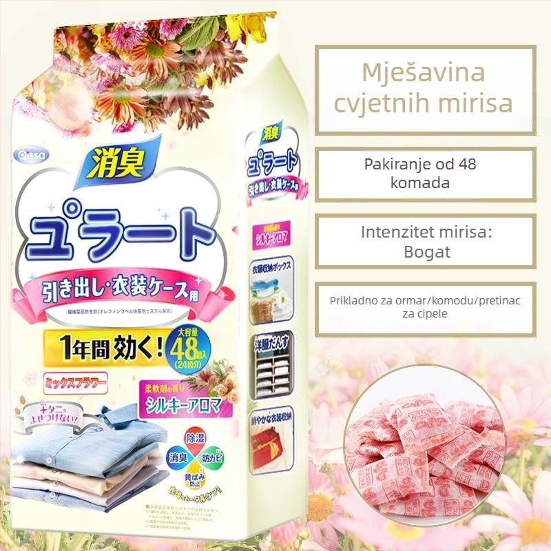 Kamfor kuglice za garderobu, ružin miris, repelent protiv insekata, protiv plijesni, pakiranje 200 komada